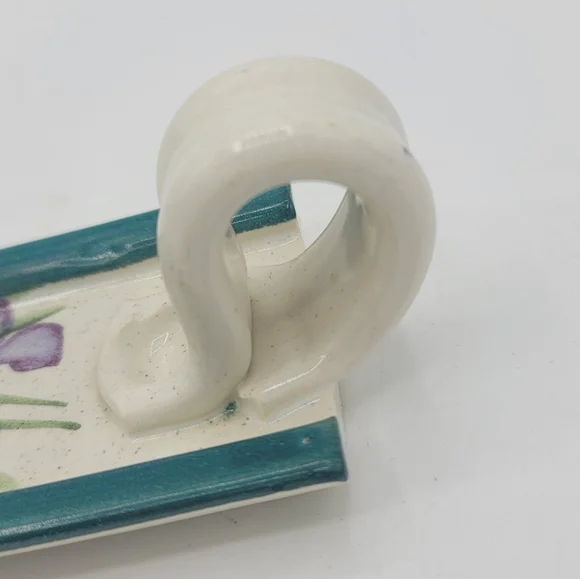 Handmade Iris Ceramic Individual Snack Tray Sushi, Tapas, Baguette Server Vtg - Picture 6 of 10